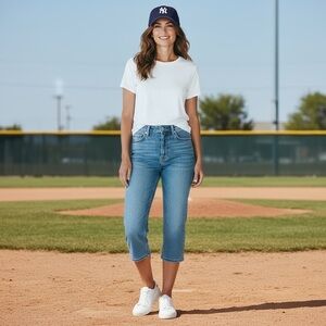 Old Navy Light Blue Mid-Rise Short Jeans